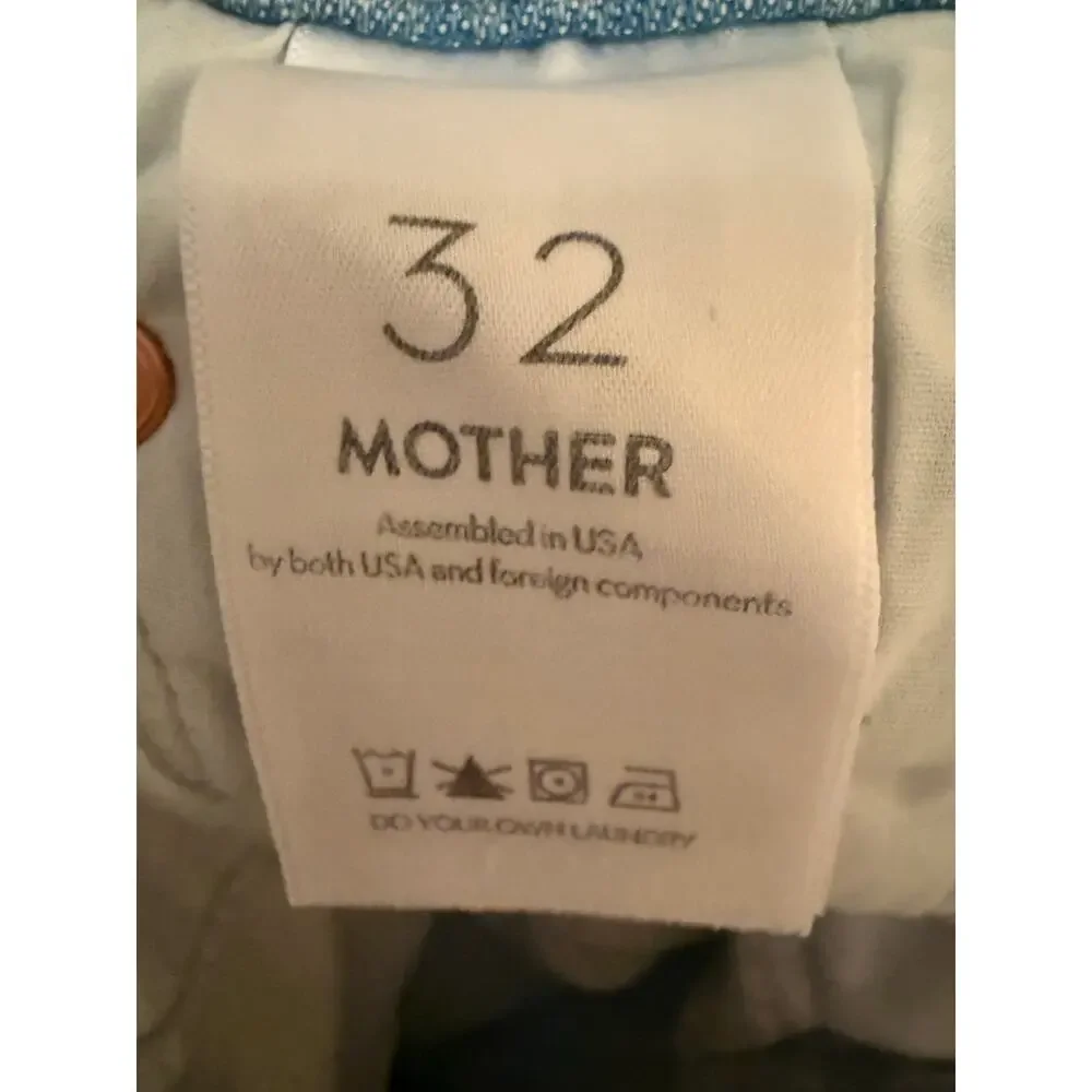 MOTHER High Waisted Spinner Zip Heel Norway Dude Jeans Size 32 - Picture 5 of 10